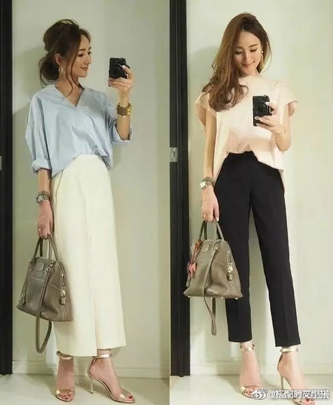 上班族得体的时尚穿搭好看又有气质