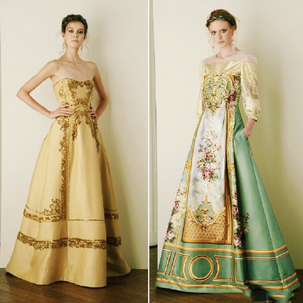 春夏特别系列金丝绣花的仙裙礼服图片