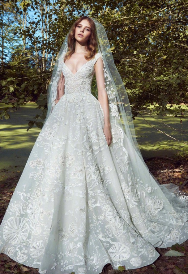 欧美高级时装Zuhair Murad2019白色婚纱图片