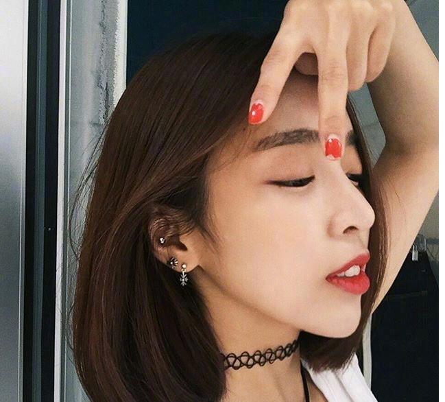 女生齐肩发型图片Look 齐肩发美女自拍照