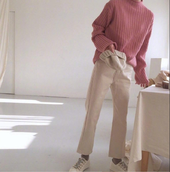 温柔有质感的冬季纯色系内搭参考