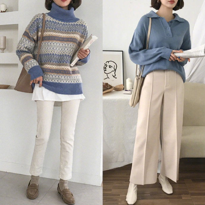 精致颜色的内搭毛衣搭配参考