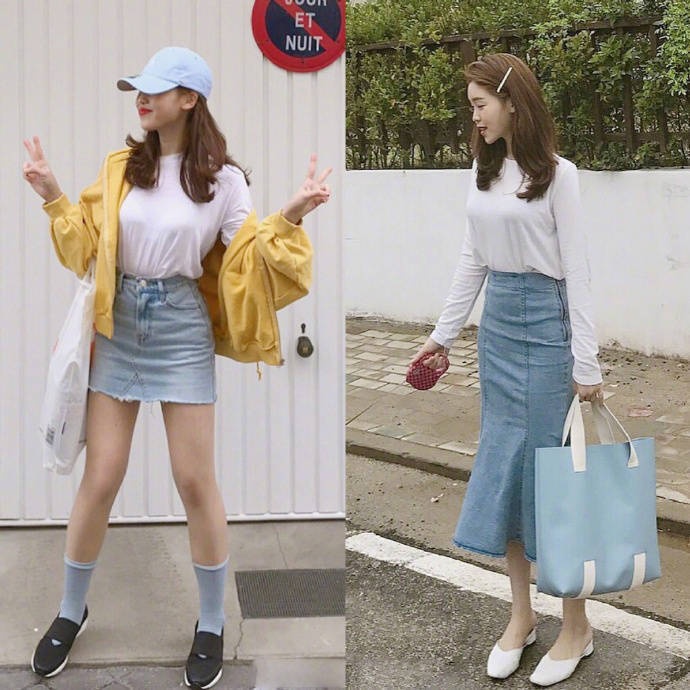 亚洲美女法式风格chic穿搭图片