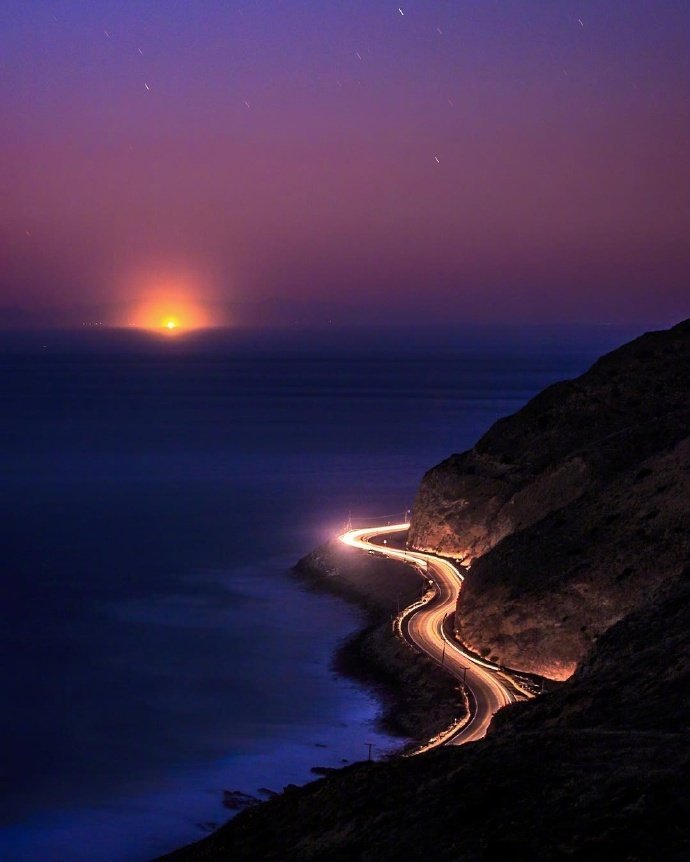 唯美落日图片 加利福尼亚风景图片