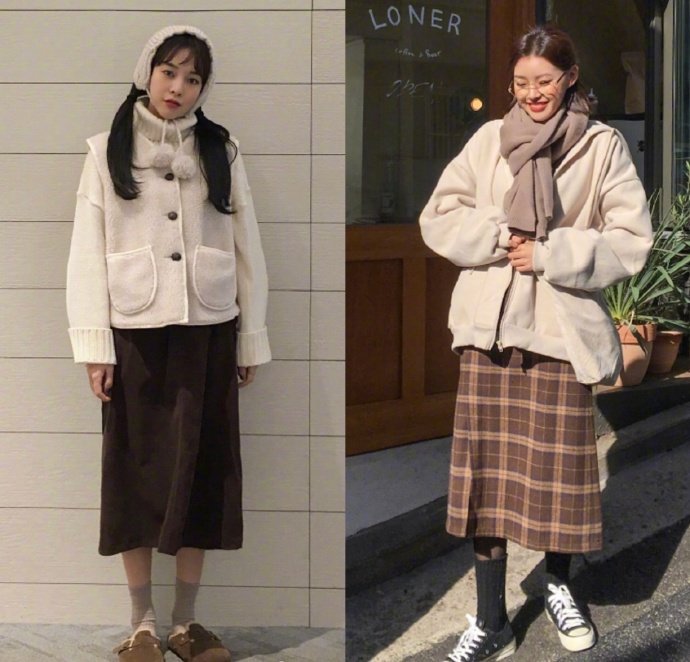 元气少女的秋冬学院风服装搭配参考